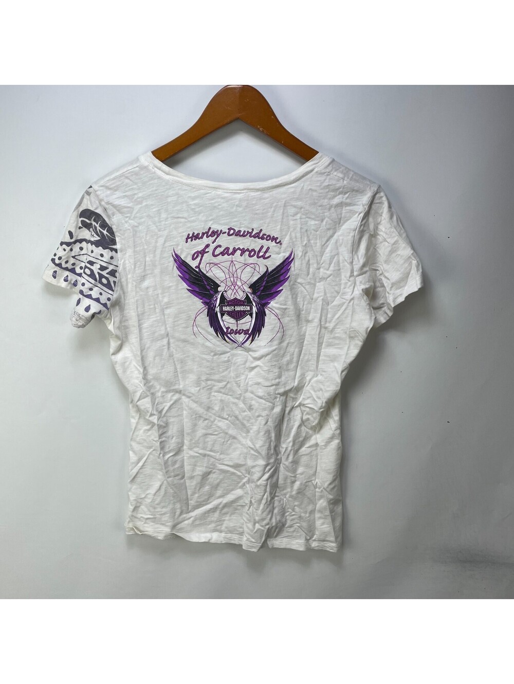 Vintage Harley‑Davidson Skull Wings t shirt Womens L